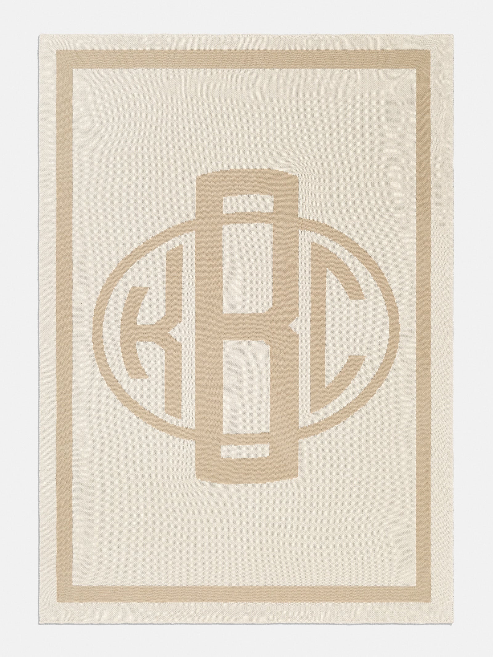 Monogram Custom Blanket - Natural / Beige