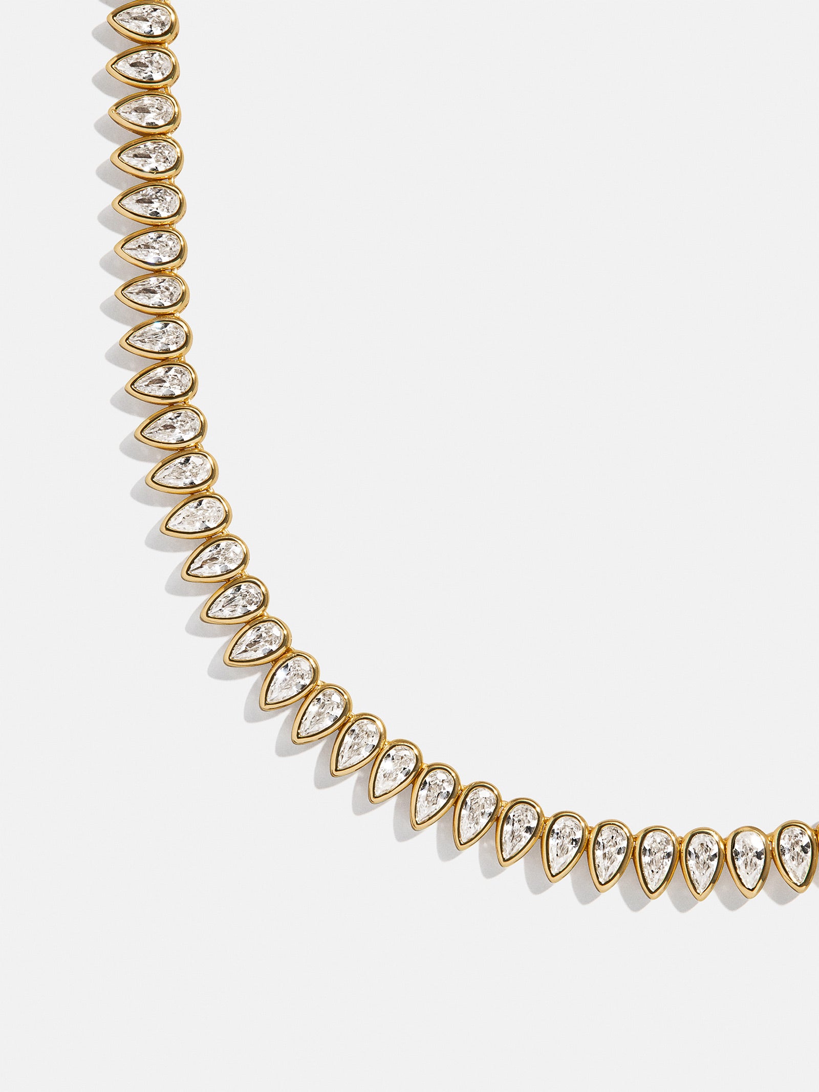 Julia 18K Gold Adjustable Tennis Necklace - Gold/Pav?? - Image 5