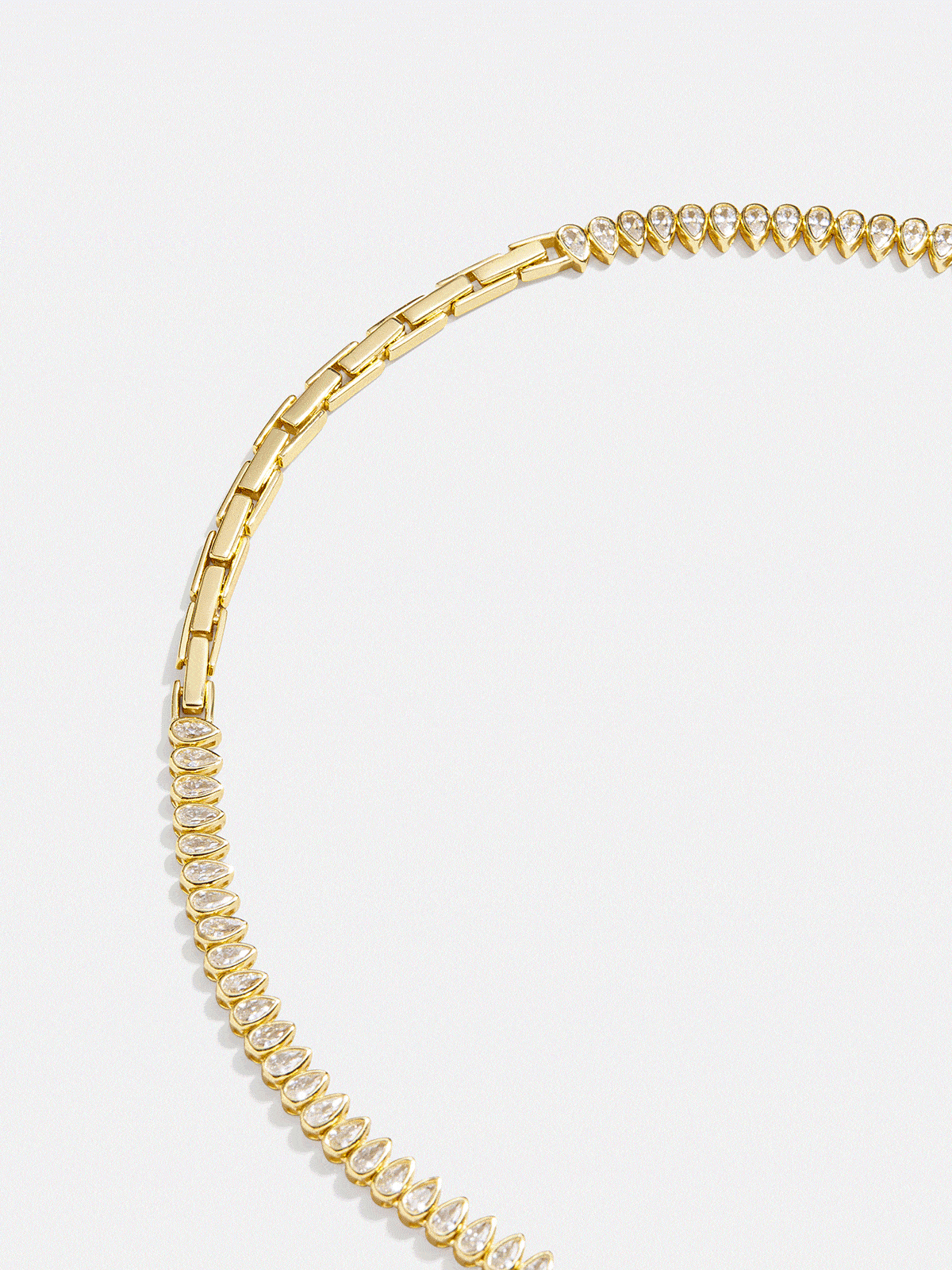 Julia 18K Gold Adjustable Tennis Necklace - Gold/Pav?? - Image 7