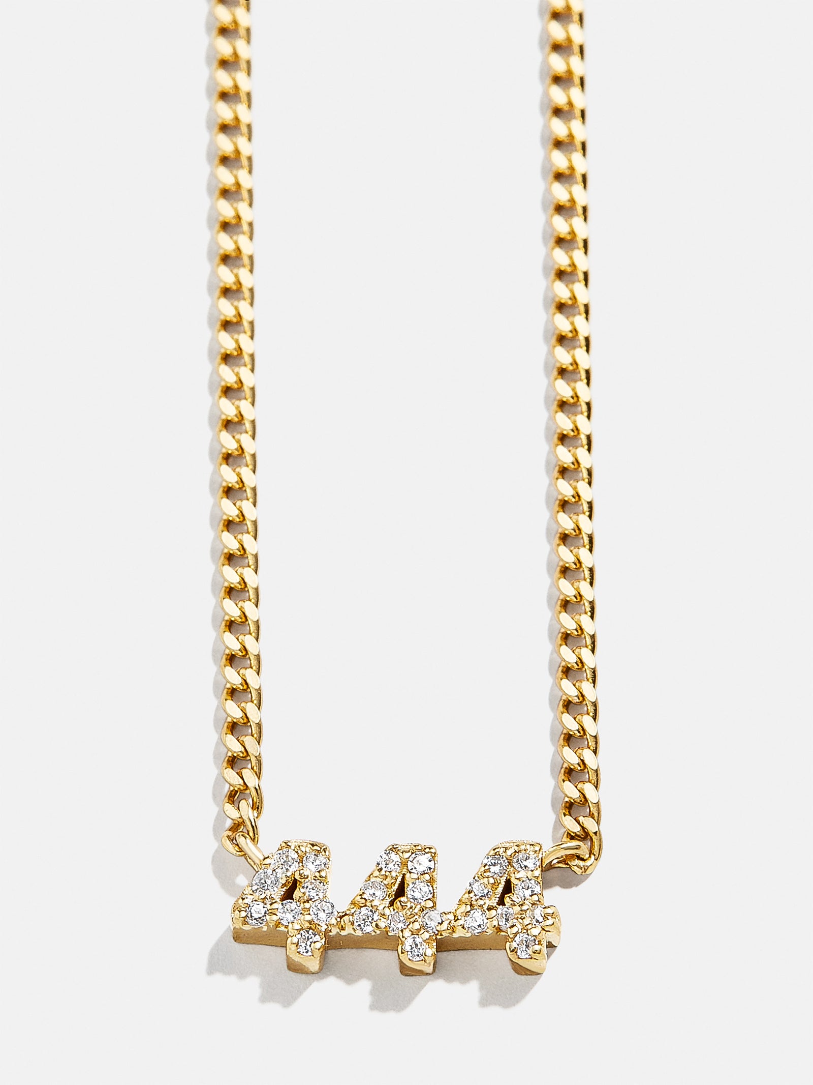 18K Gold Angel Number Custom Nameplate Necklace - Gold - Image 5