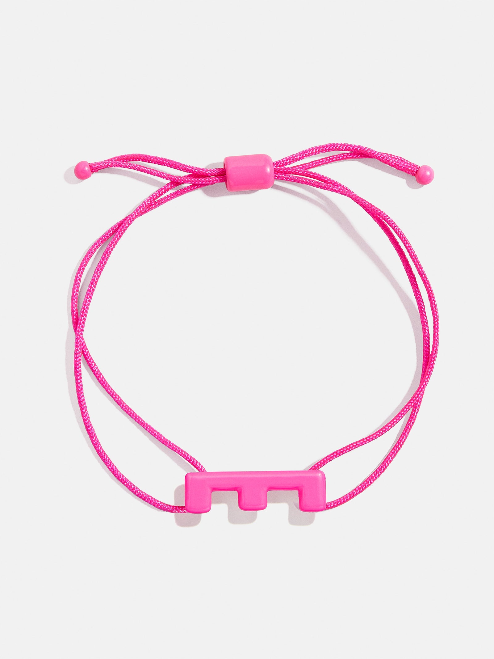 East West Initial Cord Bracelet - Hot Pink - Image 8