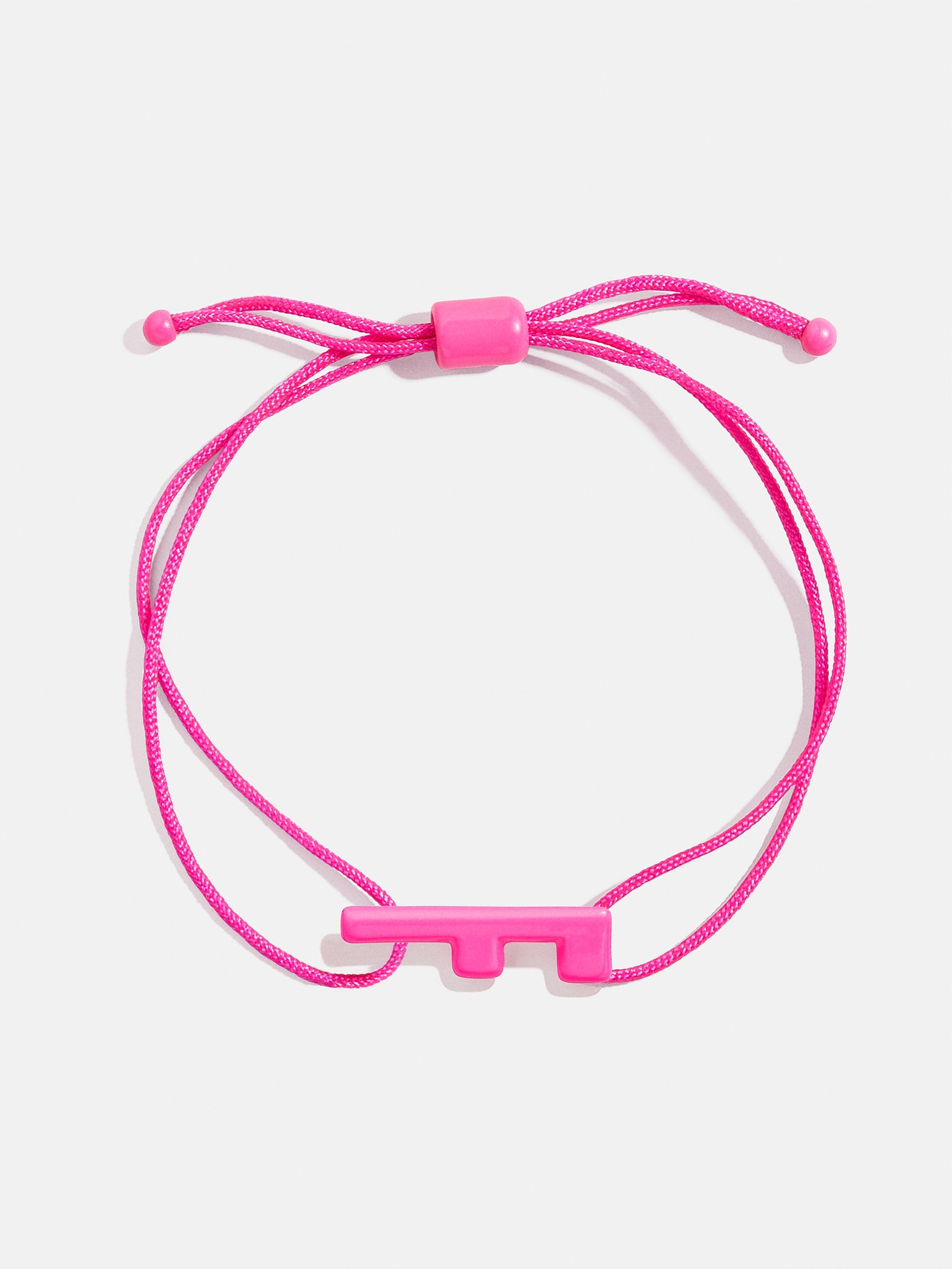 East West Initial Cord Bracelet - Hot Pink - Image 9