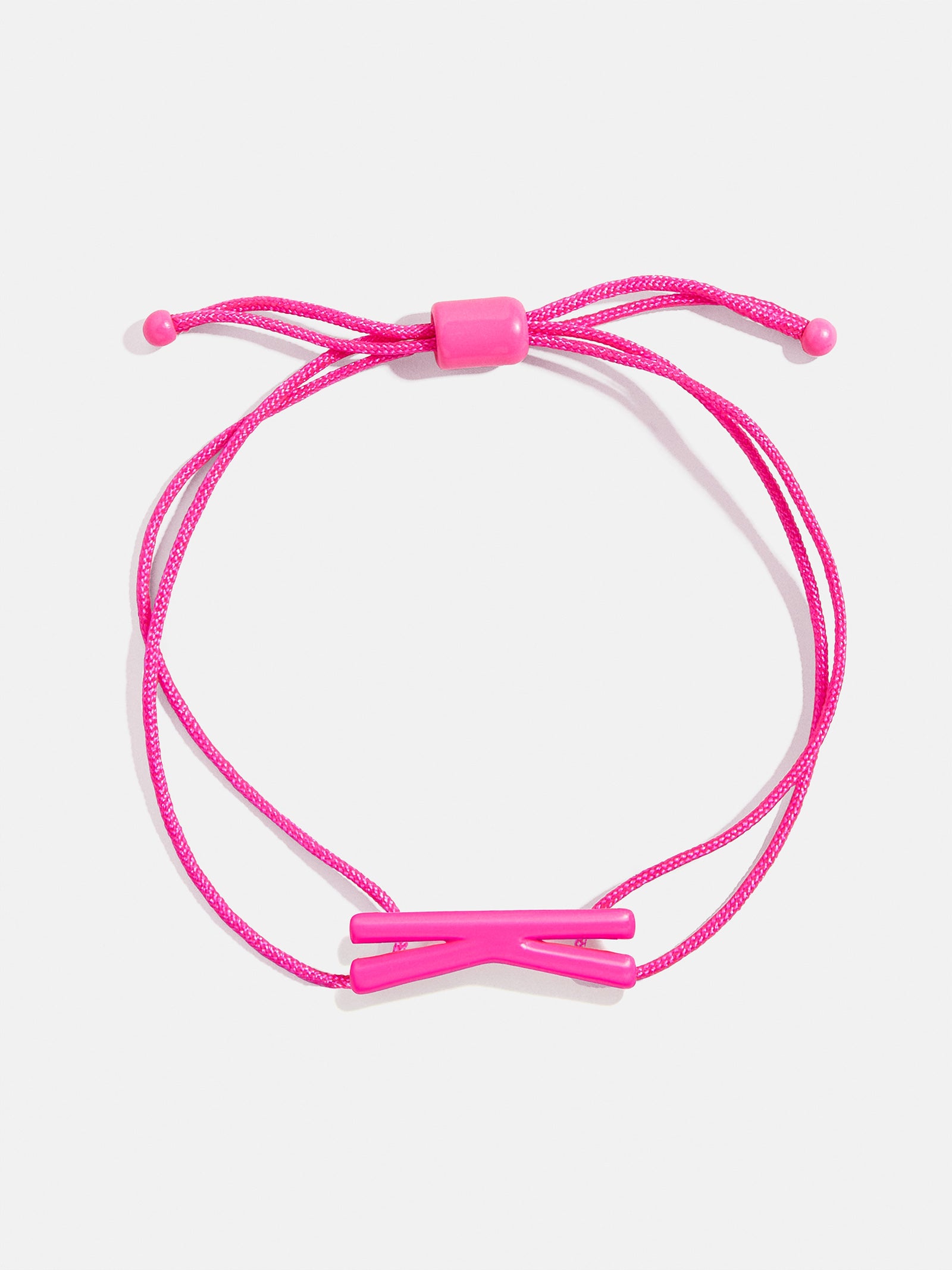 East West Initial Cord Bracelet - Hot Pink - Image 14