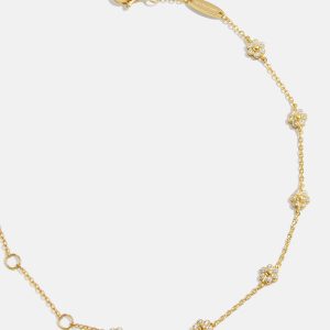 Petunia 18K Gold Bracelet - Clear Flower