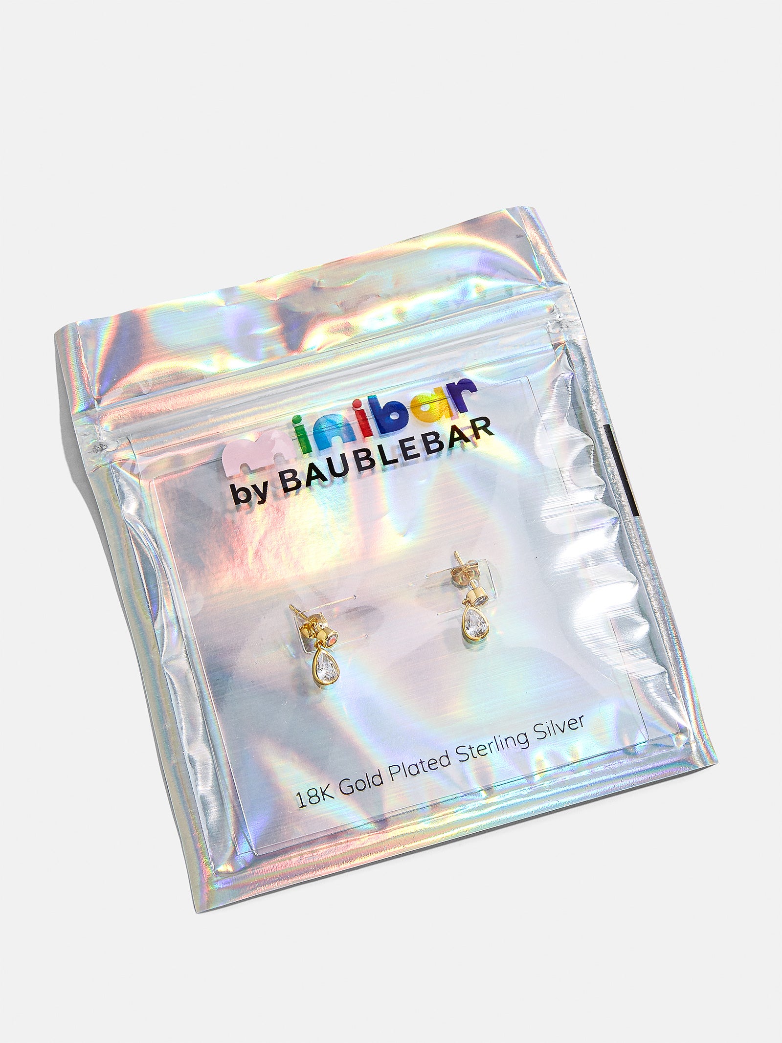 Dare to Dazzle 18K Gold Kids' Earrings - Clear - Image 4