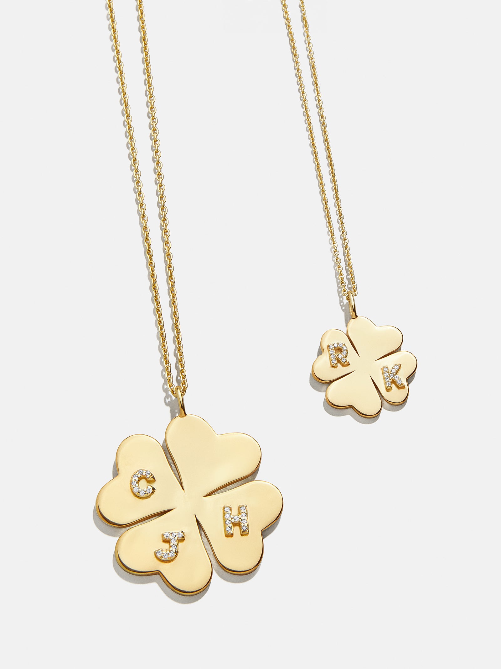 Clover 18K Gold Custom Pendant Necklace - 18K Gold