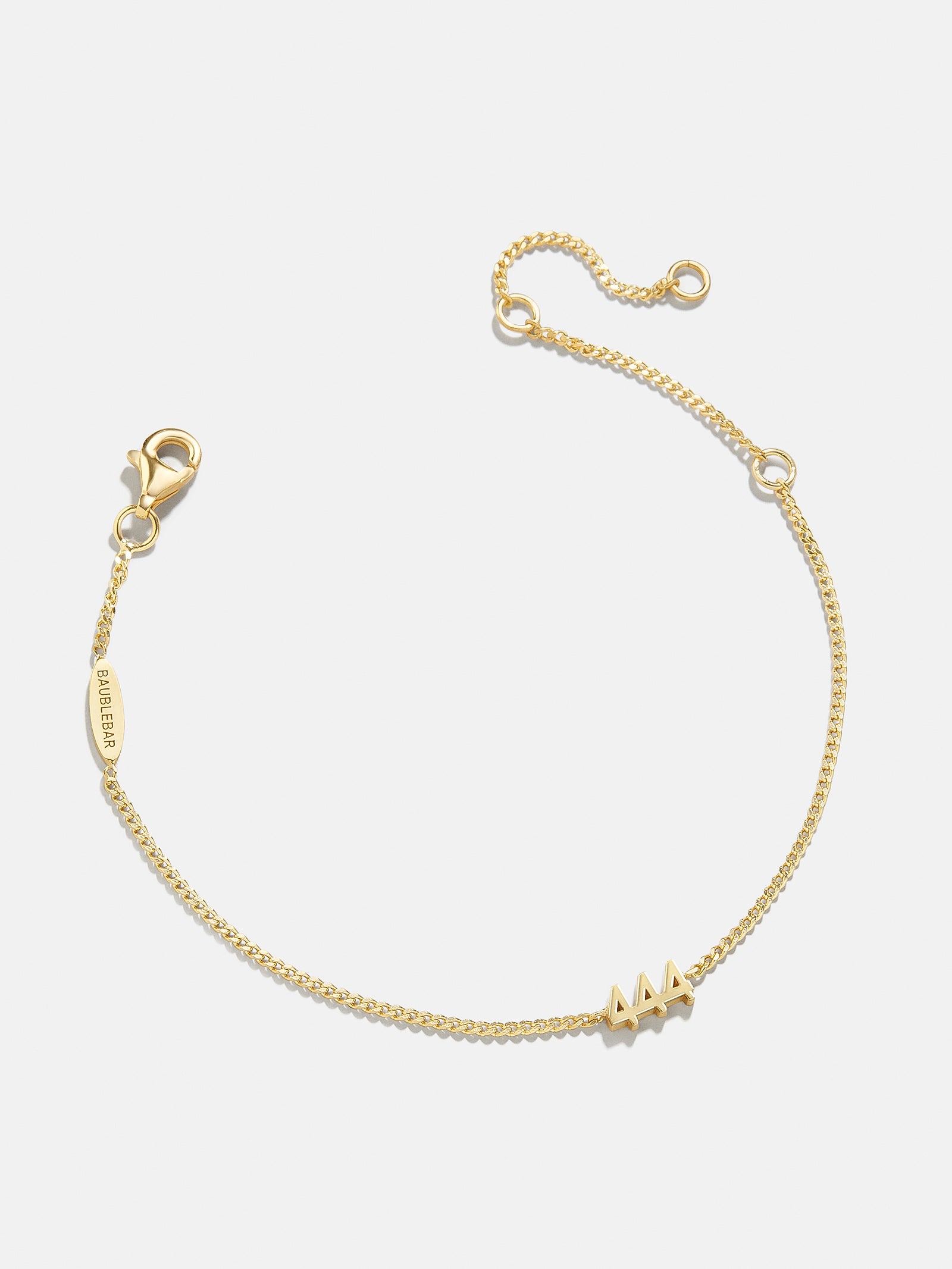 18K Gold Custom Angel Number Bracelet - Image 3
