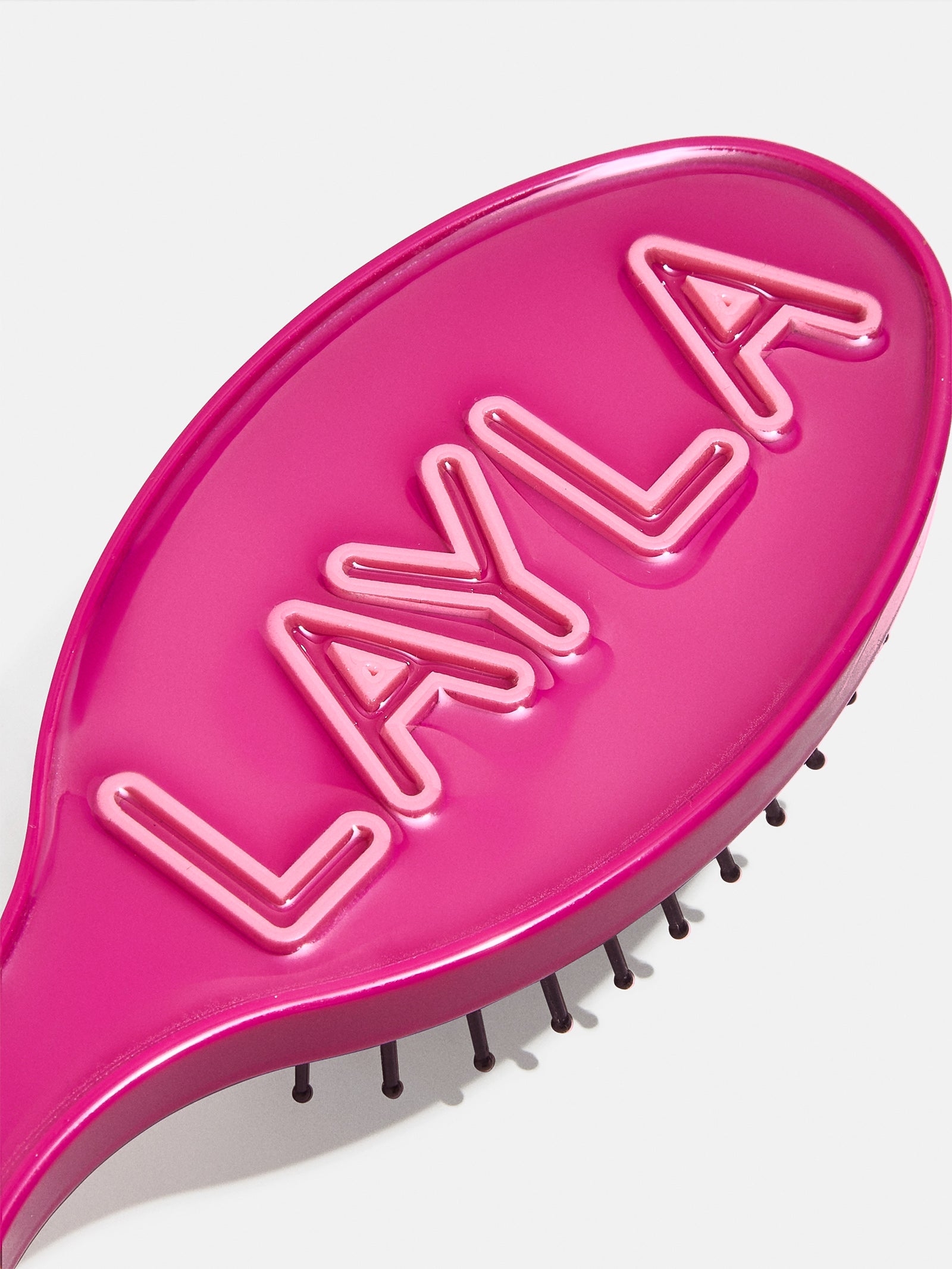 Mini Fine Line Custom Hair Brush - Magenta/Light Pink - Image 4