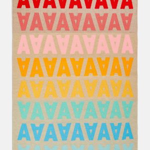 Ombre Initial Custom Blanket - Beige/Multi