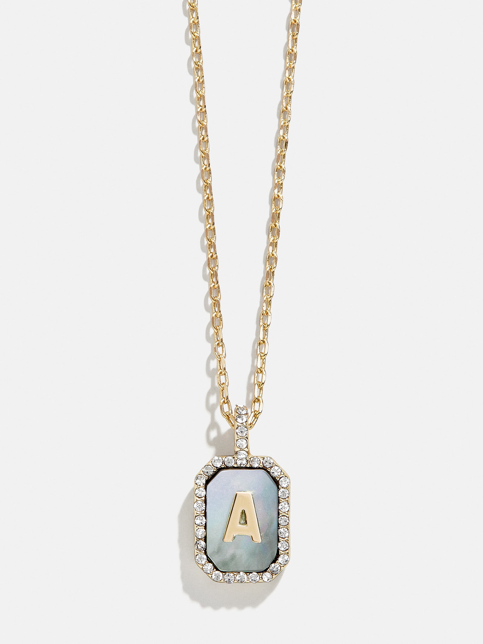 Gold & Mother Of Pearl Initial Necklace - Dark Mother Of Pearl - Image 3