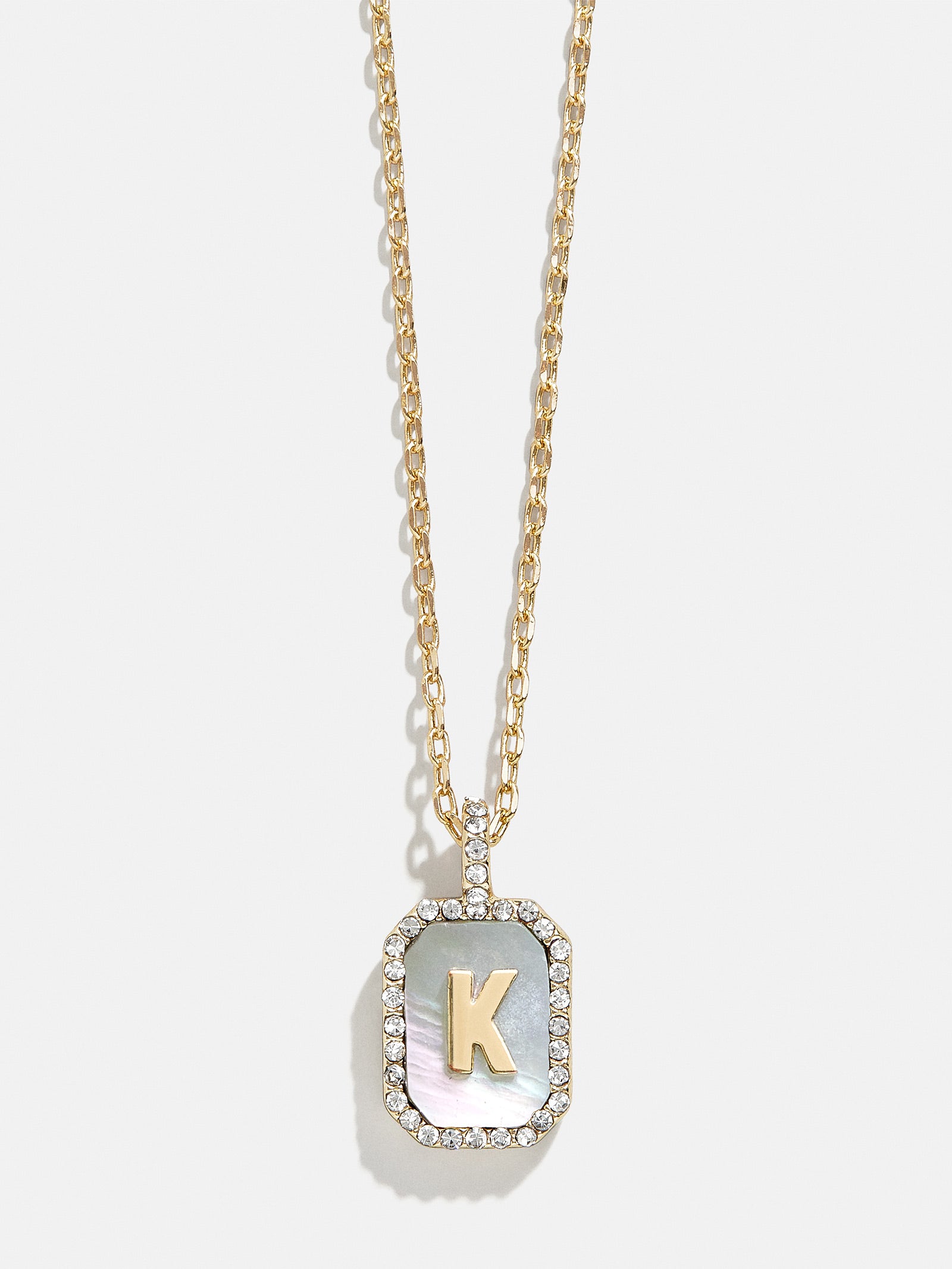 Gold & Mother Of Pearl Initial Necklace - Dark Mother Of Pearl - Image 13