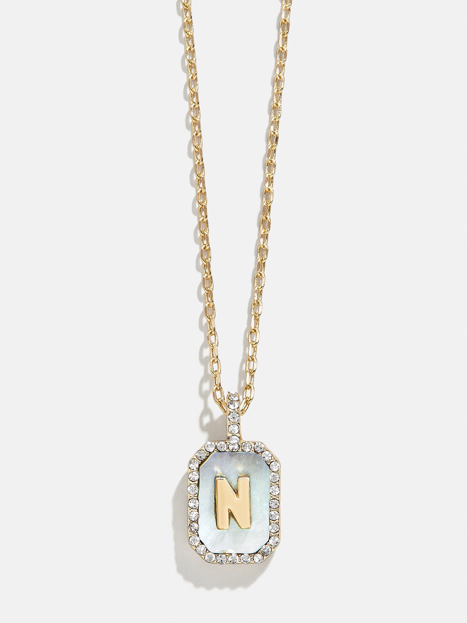Gold & Mother Of Pearl Initial Necklace - Dark Mother Of Pearl - Image 16
