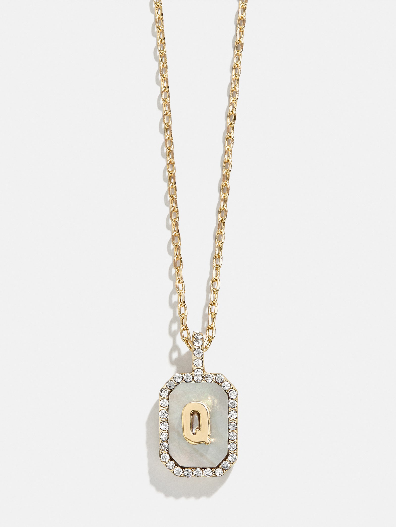 Gold & Mother Of Pearl Initial Necklace - Dark Mother Of Pearl - Image 19