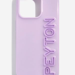Fine Line Custom iPhone Case - Lavender