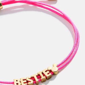 Disney Mickey Mouse Custom Cord Bracelet - Hot Pink