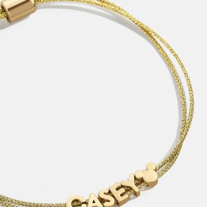 Disney Mickey Mouse Custom Cord Bracelet - Gold