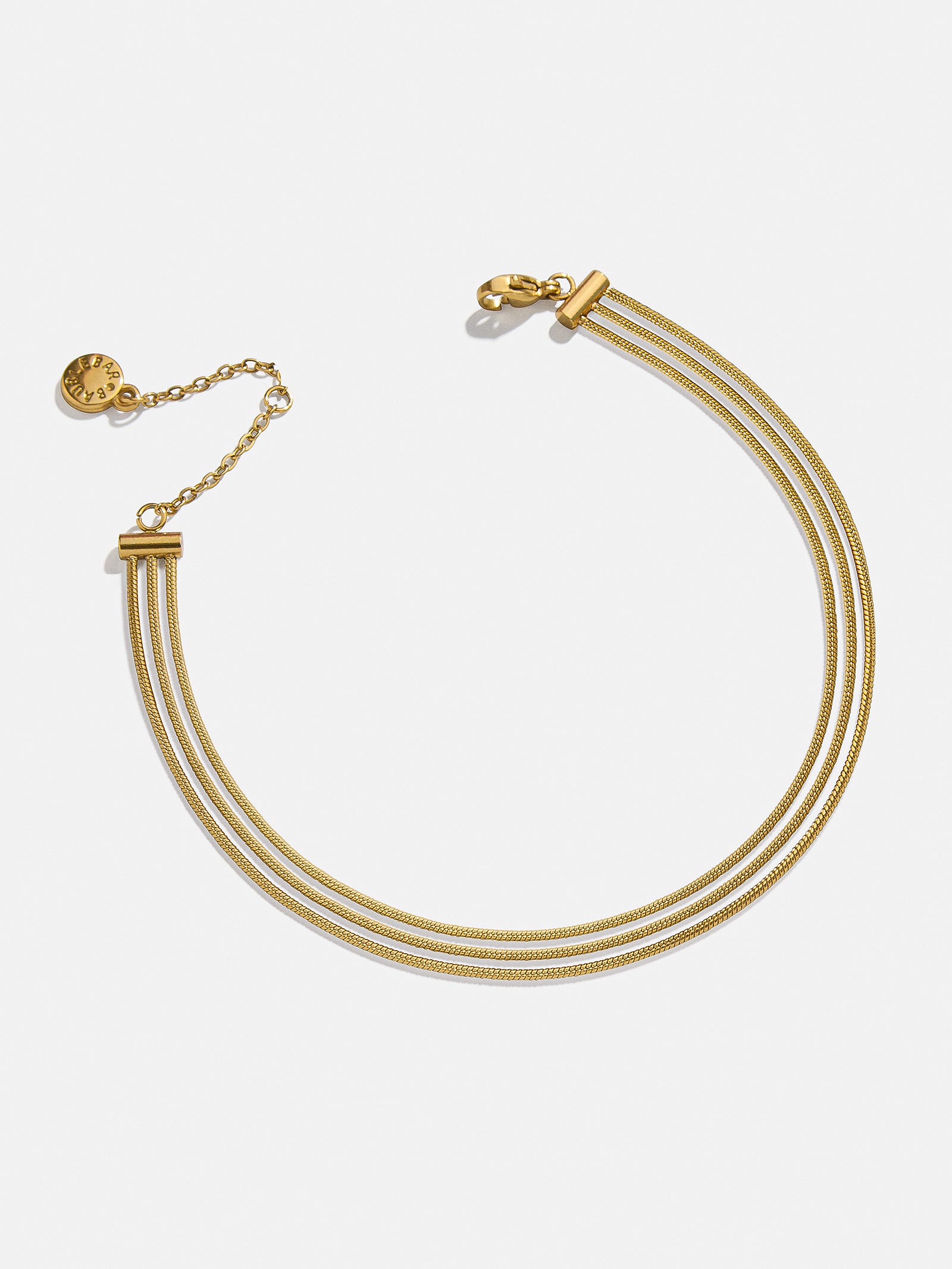 Gemma Waterproof Layered Anklet - Gold - Image 3