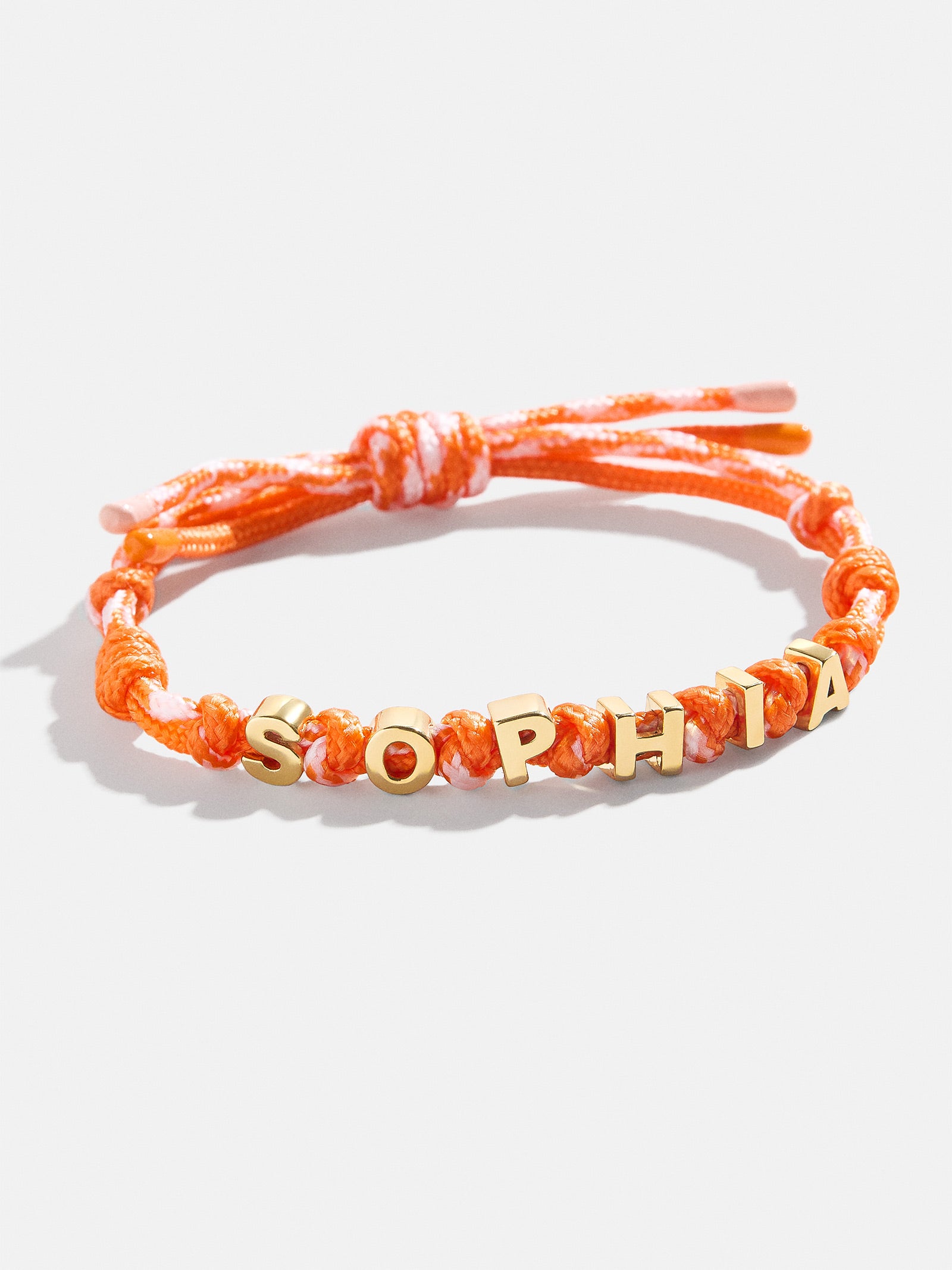 Paracord Waterproof Custom Nameplate Bracelet - Orange Tangerine