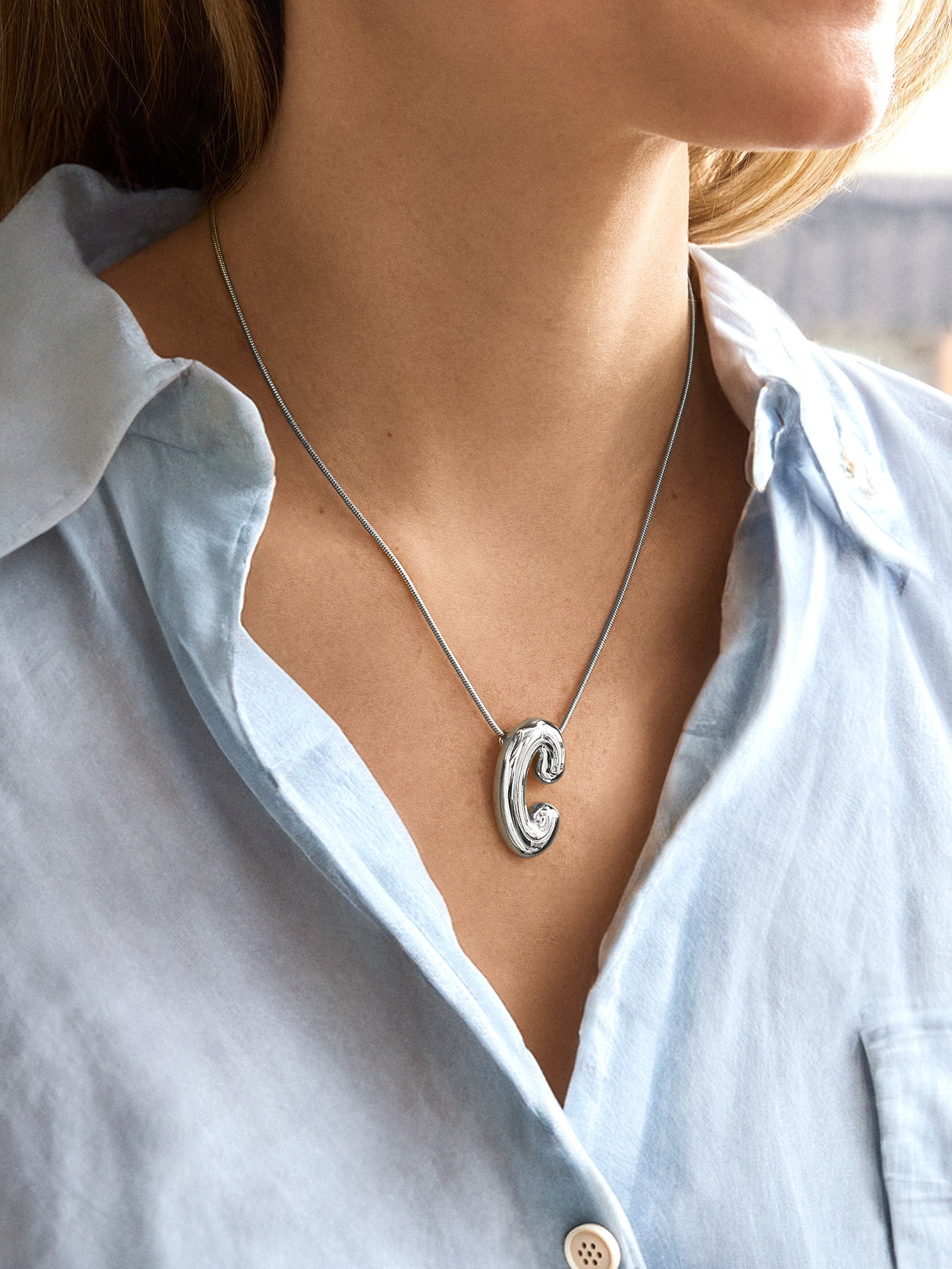 Bubble Initial Necklace - Image 17