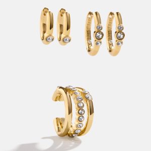 Blythe Earring Set - Gold/Pav??