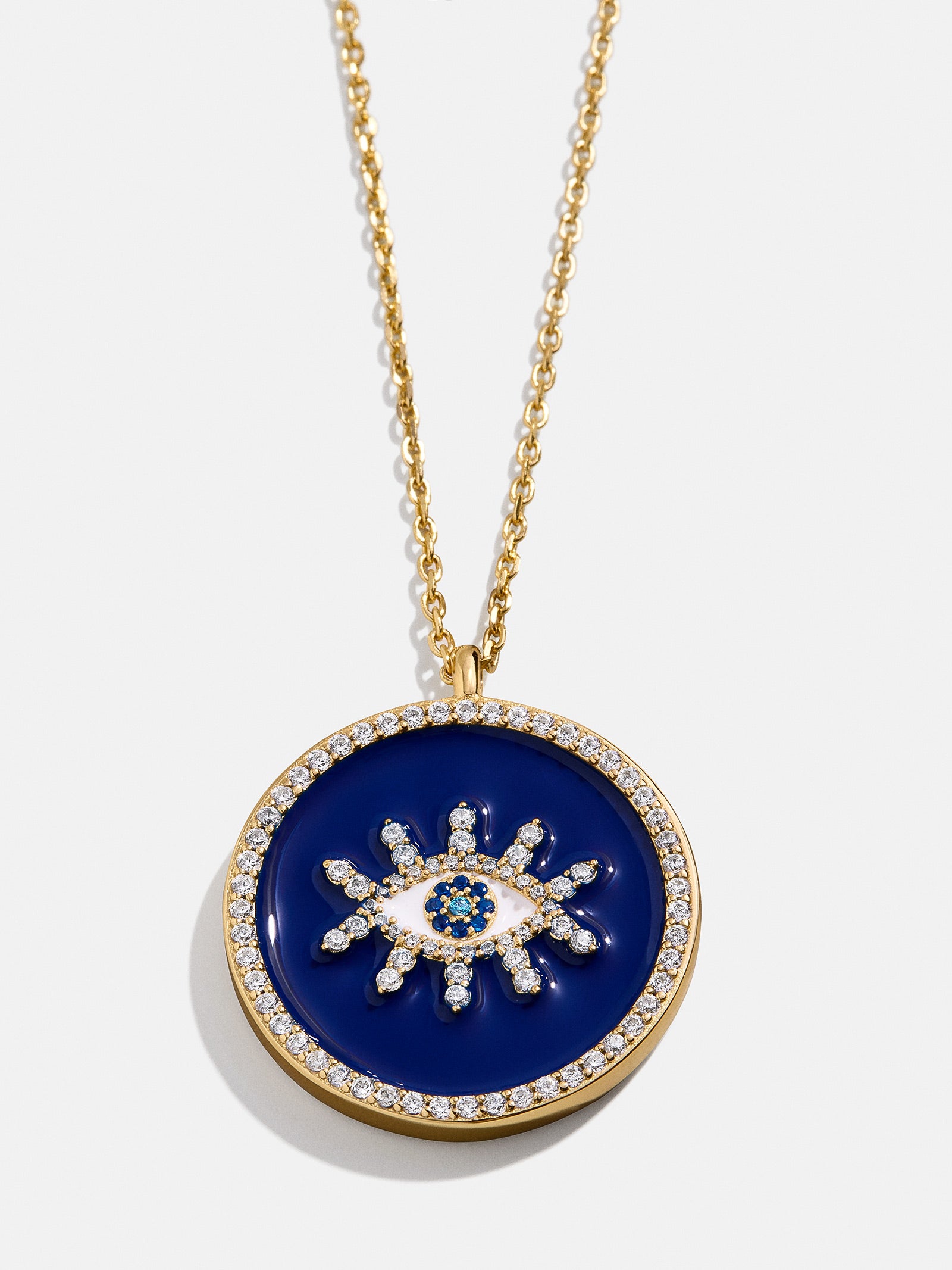 18K Gold Evil Eye Reversible Pendant Necklace - Evil Eye - Image 5