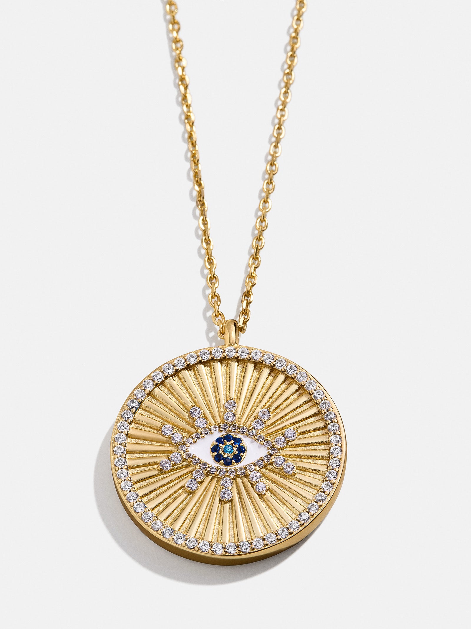 18K Gold Evil Eye Reversible Pendant Necklace - Evil Eye - Image 3