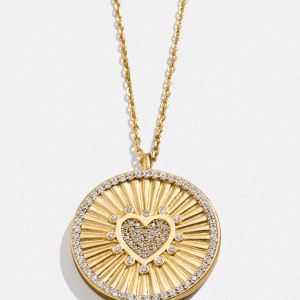 18K Gold Heart Reversible Pendant Necklace - Heart