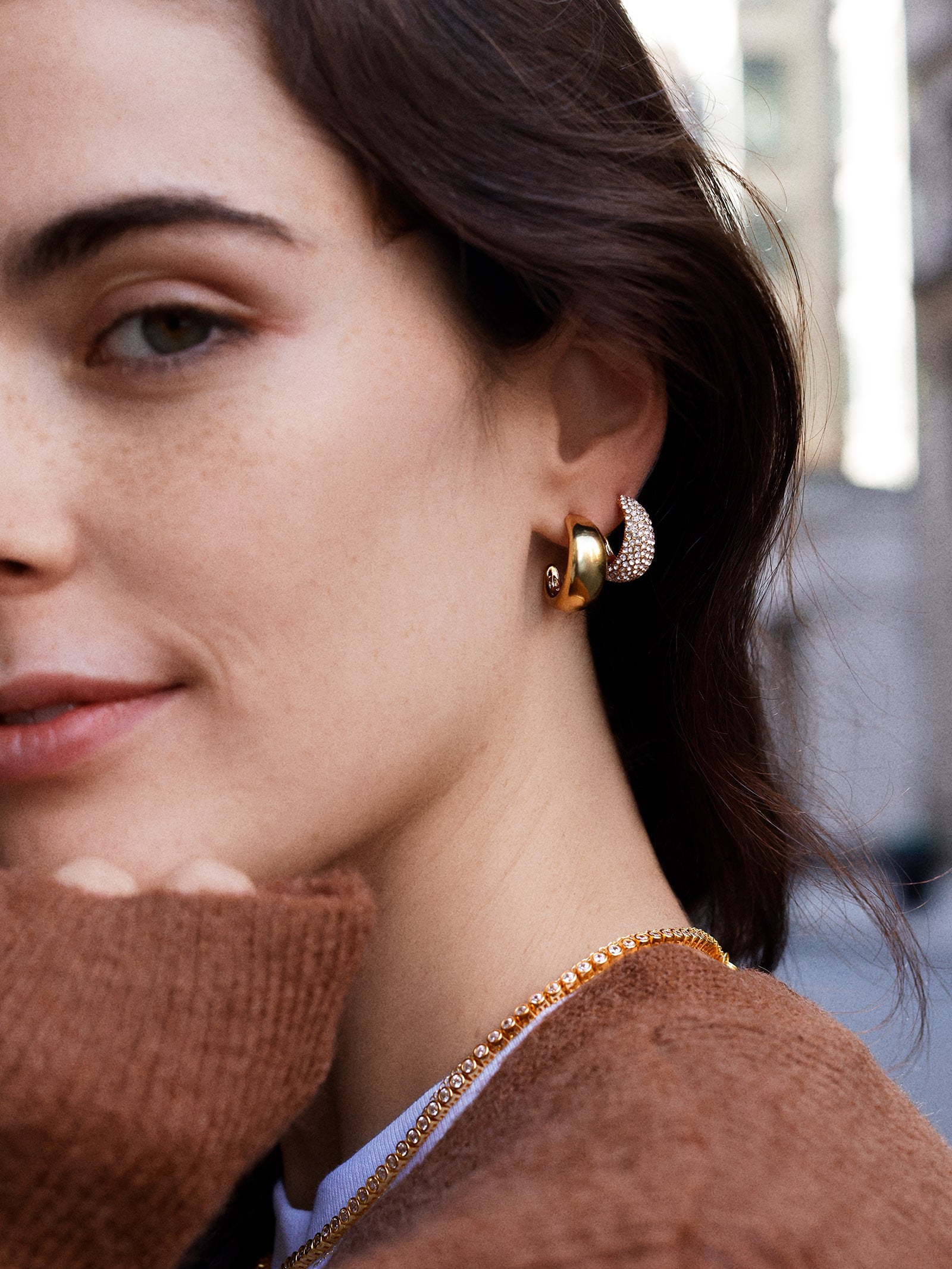 Bay Waterproof Earring Set - Gold/Pav?? - Image 2