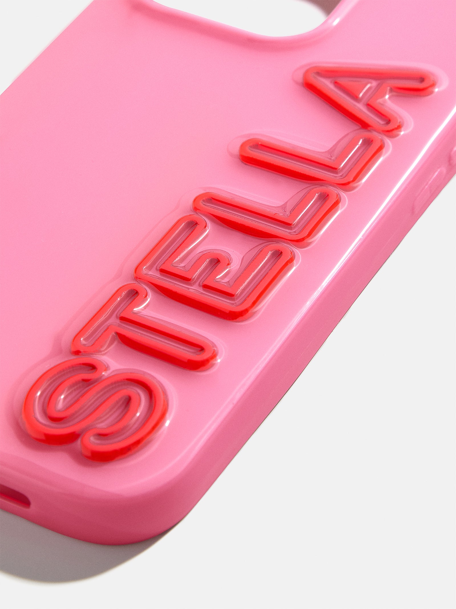 Fine Line Custom iPhone Case - Pink/Red - Image 2