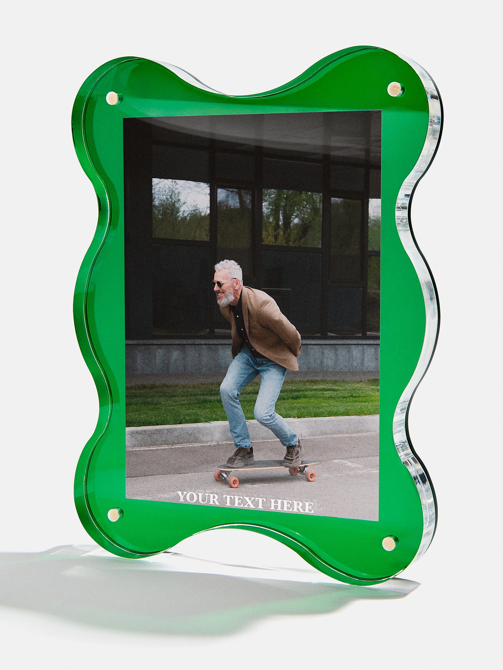 Picture Perfect Vertical Acrylic Frame - Retro Wavy Shape - Image 6