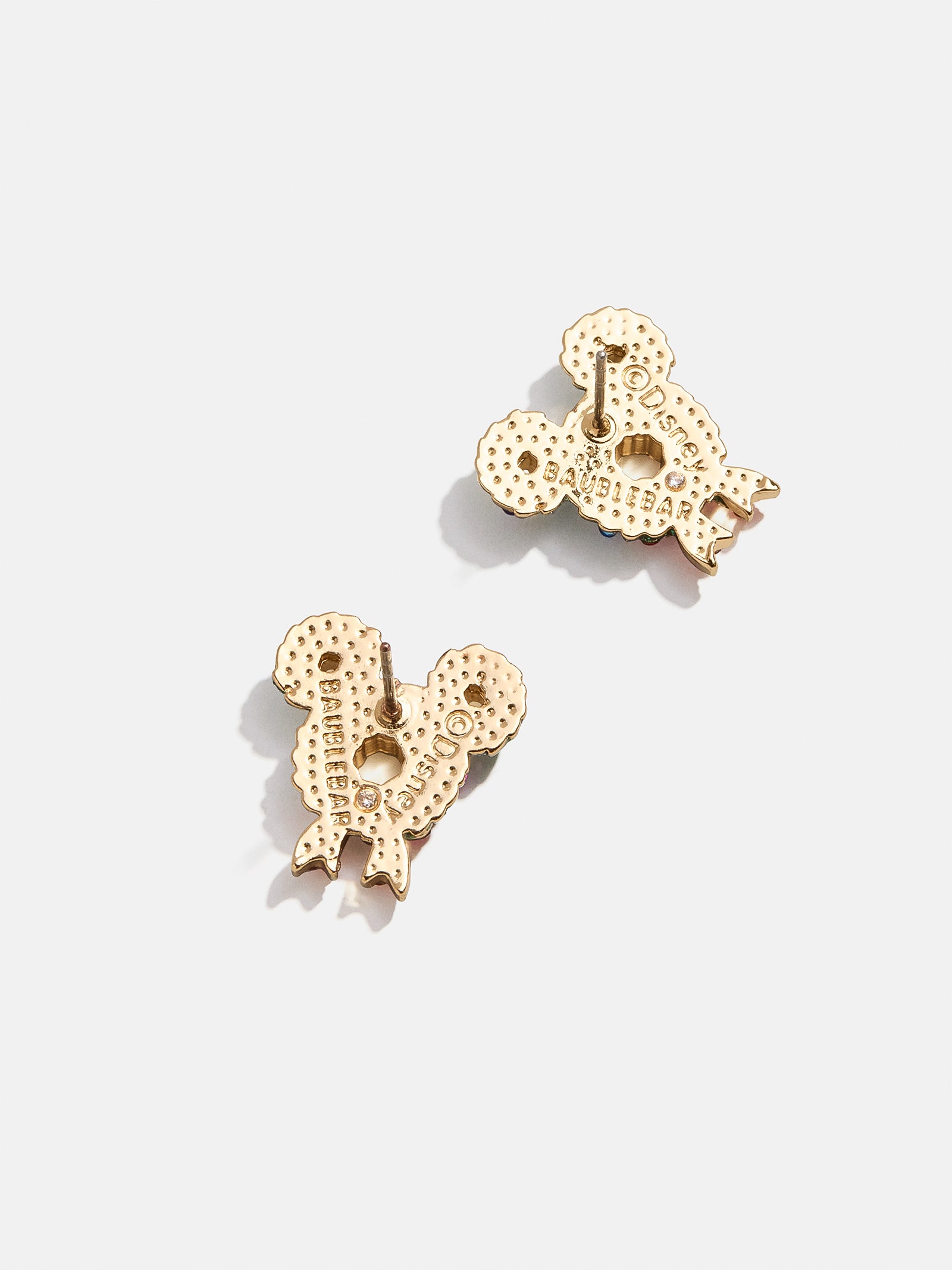 Disney Mickey Mouse Jolly Fir Holly Earrings - Holiday Wreath Delicate Stud Earrings - Image 3