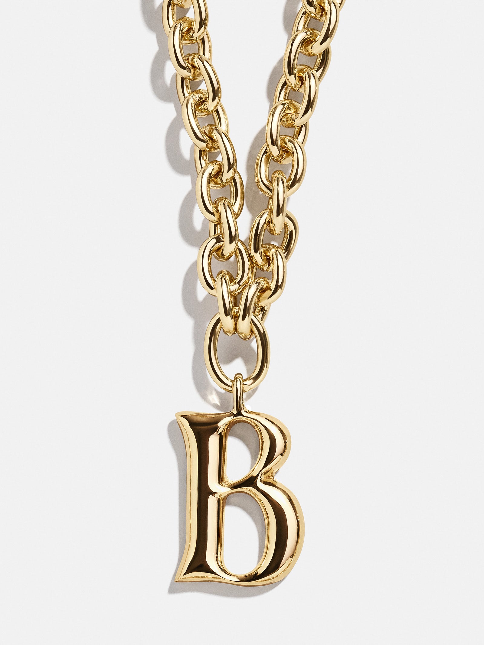 Chunky Charm Initial Necklace - Gold - Image 4
