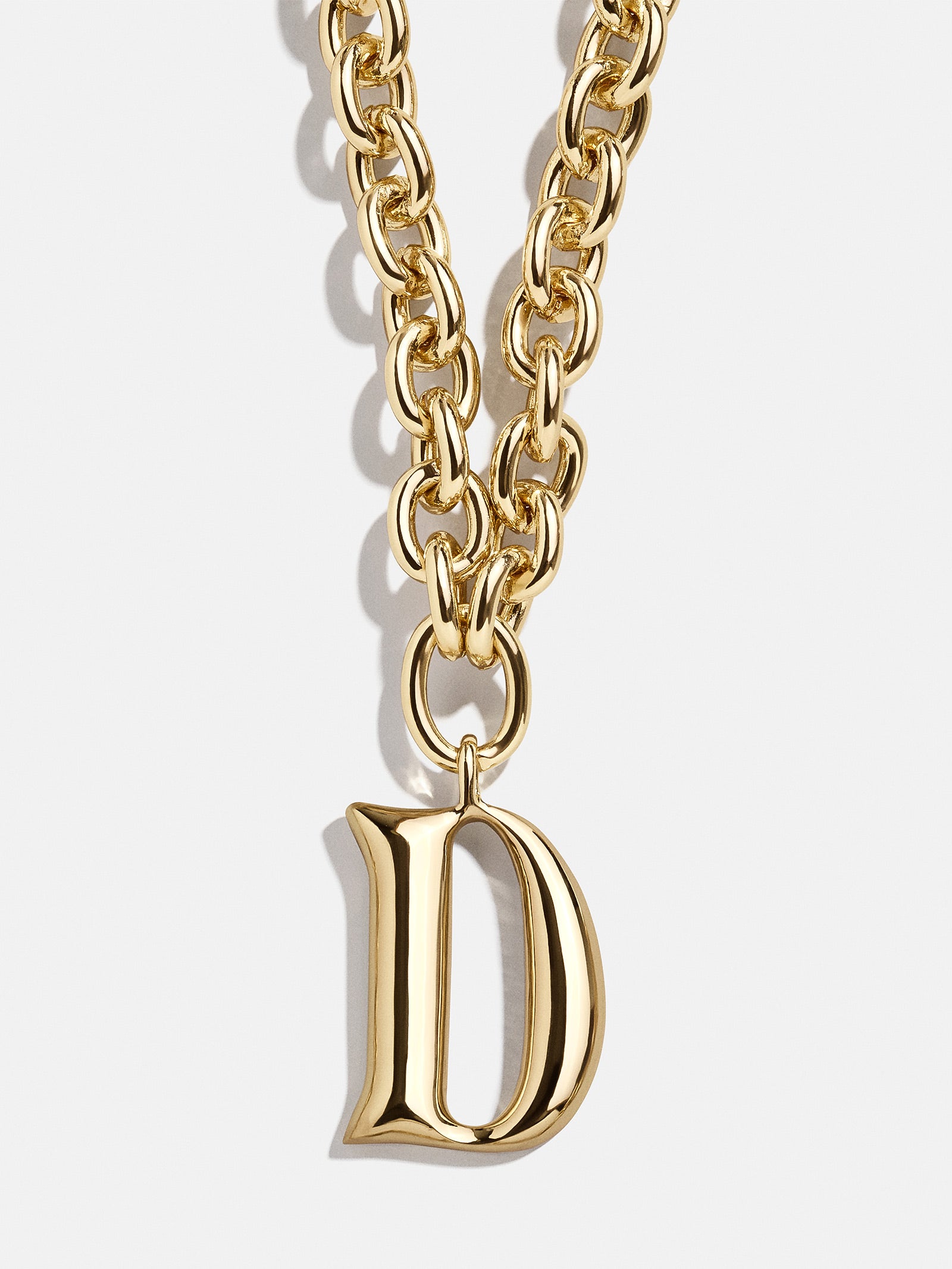Chunky Charm Initial Necklace - Gold - Image 6