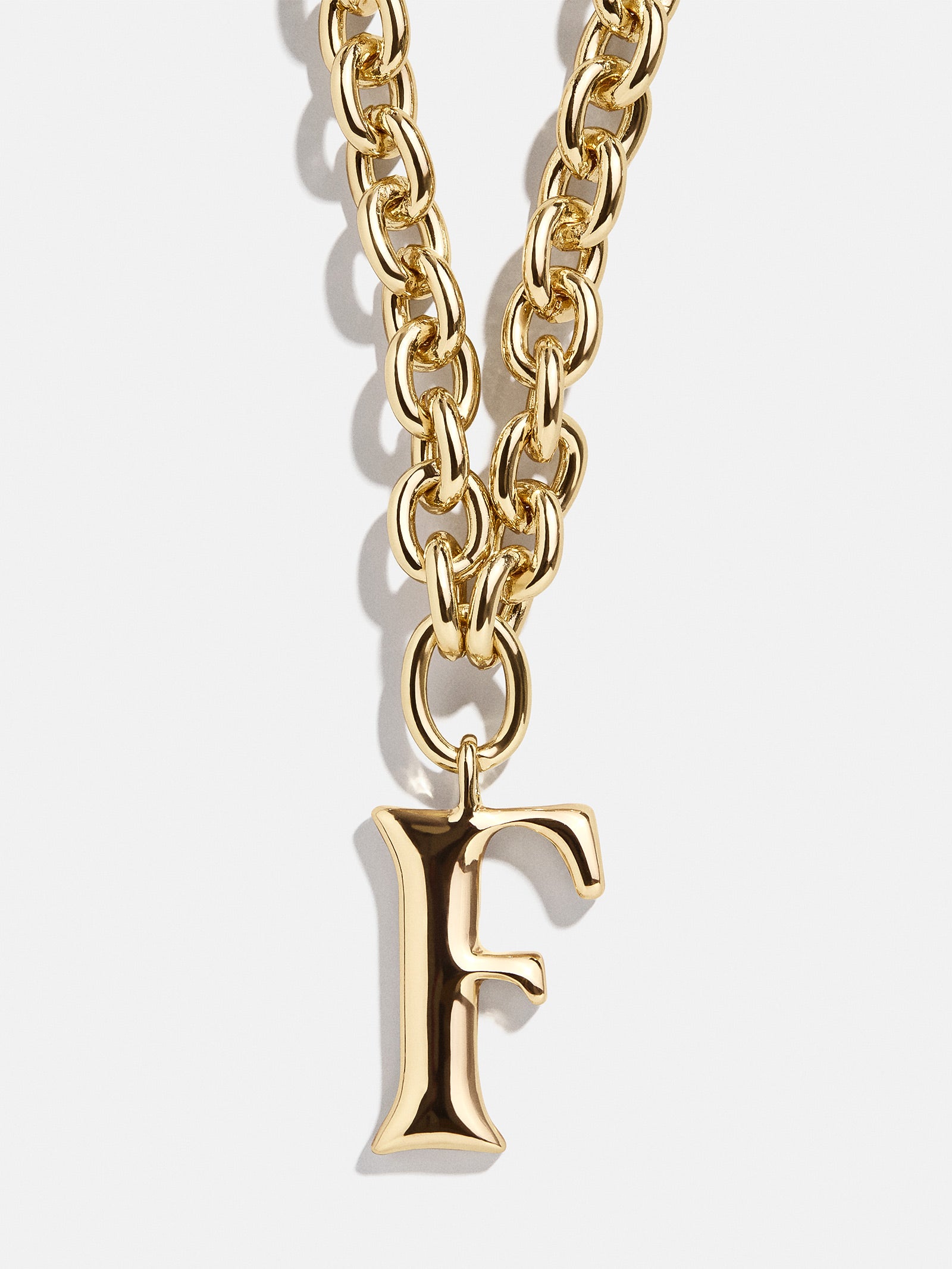 Chunky Charm Initial Necklace - Gold - Image 8