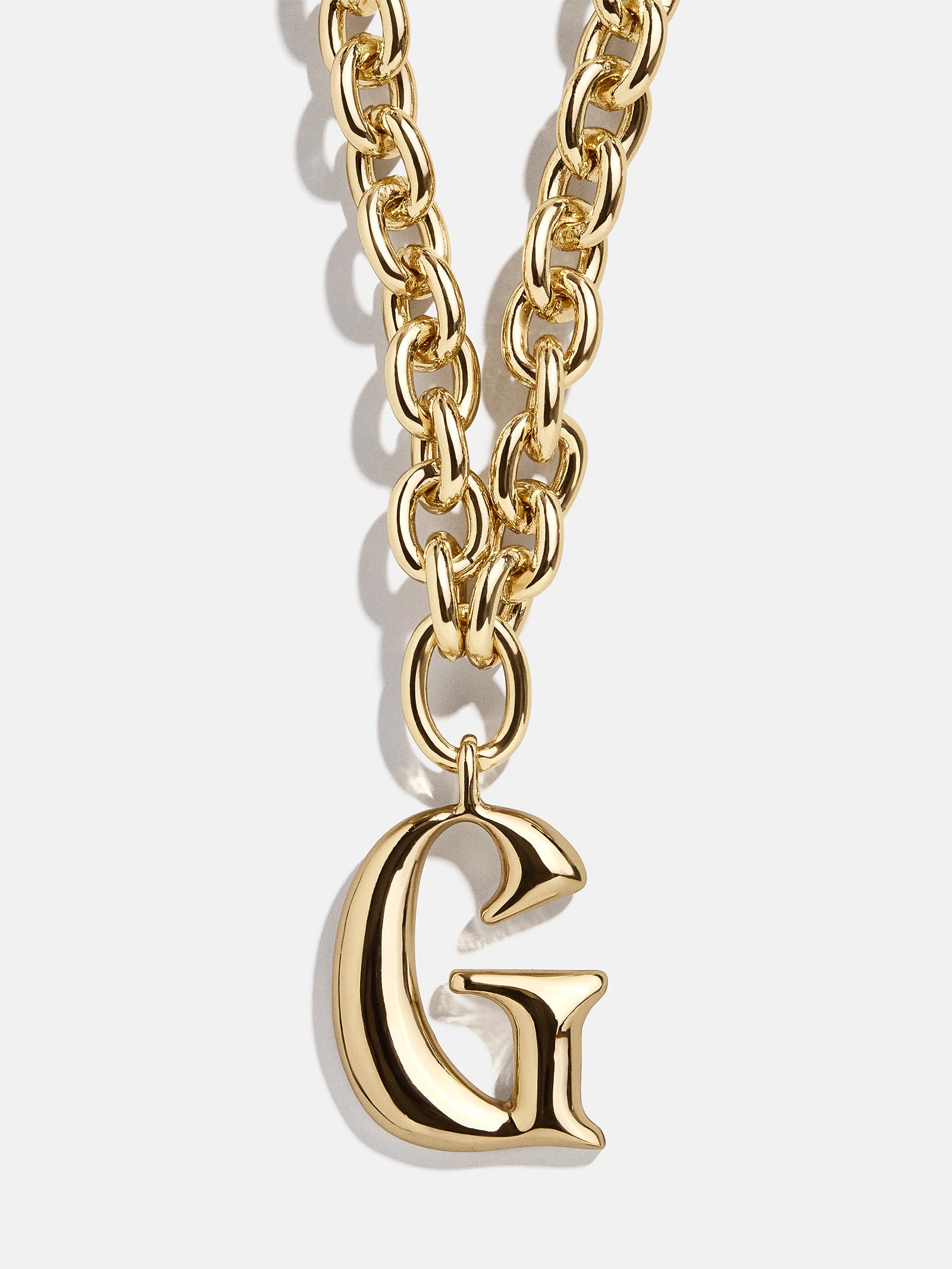 Chunky Charm Initial Necklace - Gold - Image 9