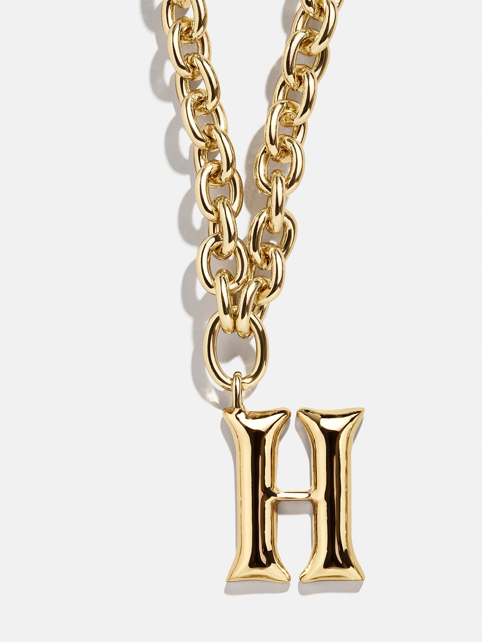 Chunky Charm Initial Necklace - Gold - Image 10