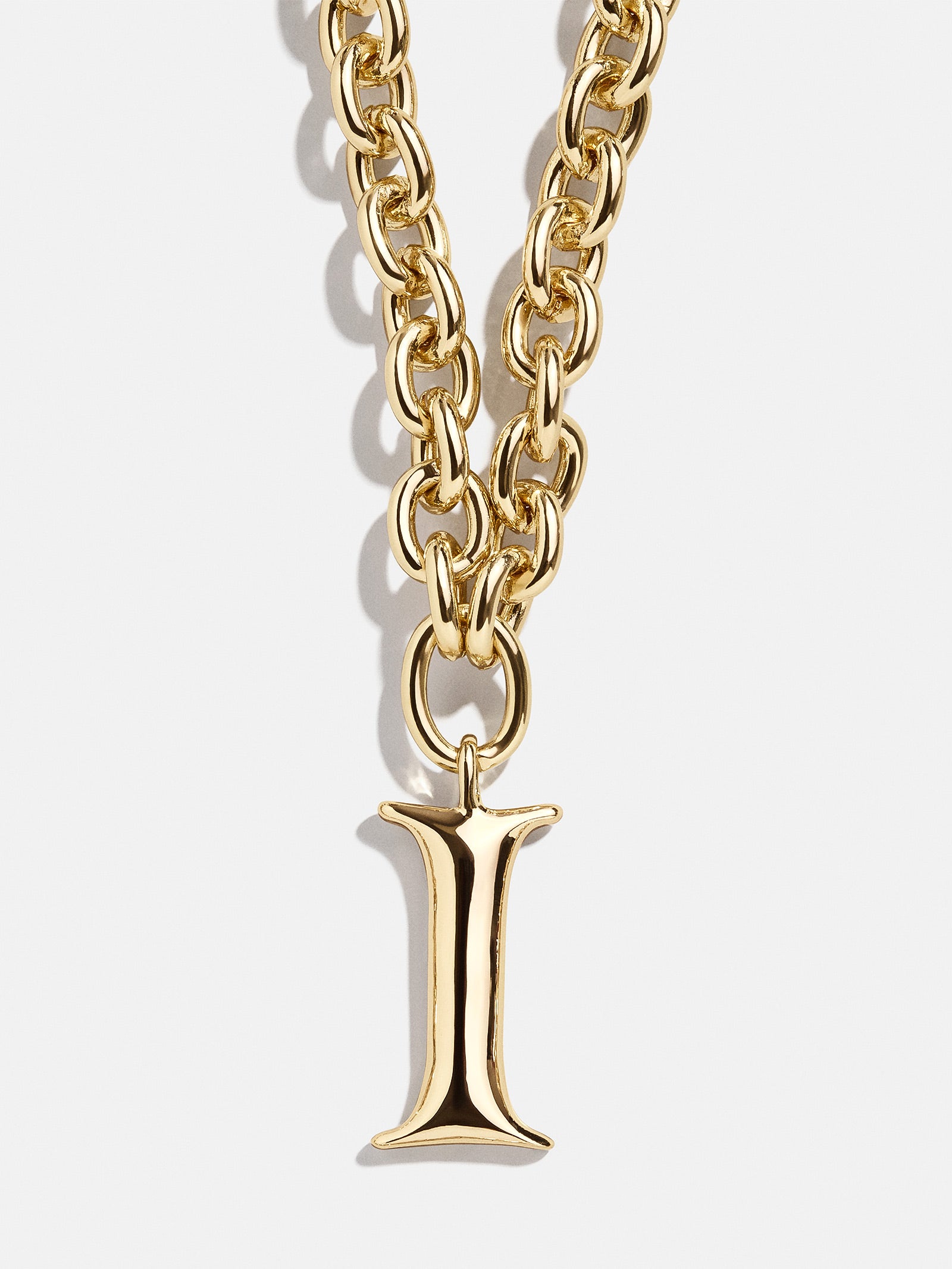 Chunky Charm Initial Necklace - Gold - Image 11