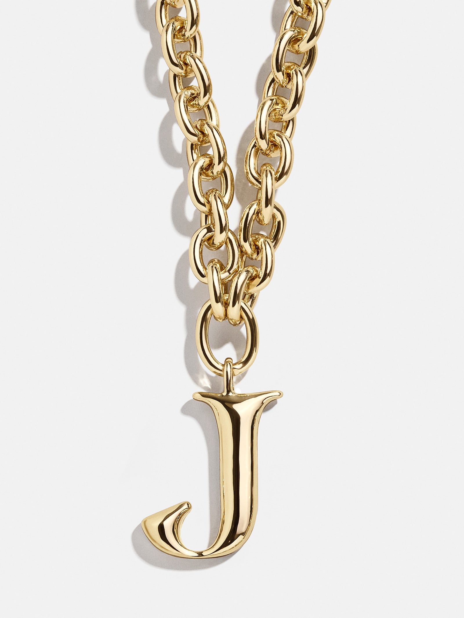 Chunky Charm Initial Necklace - Gold - Image 12
