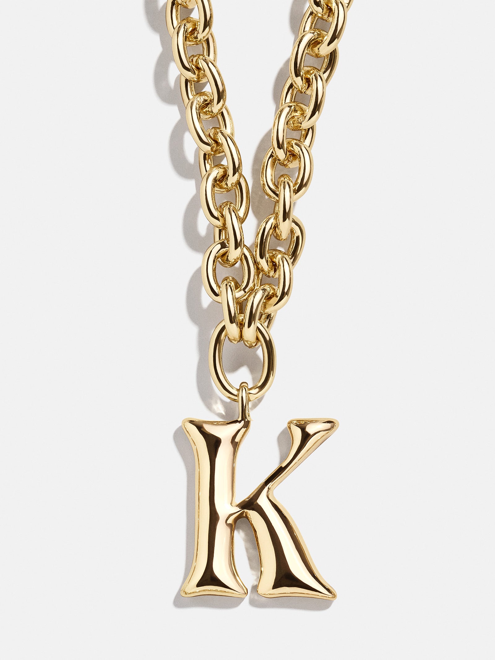 Chunky Charm Initial Necklace - Gold - Image 13