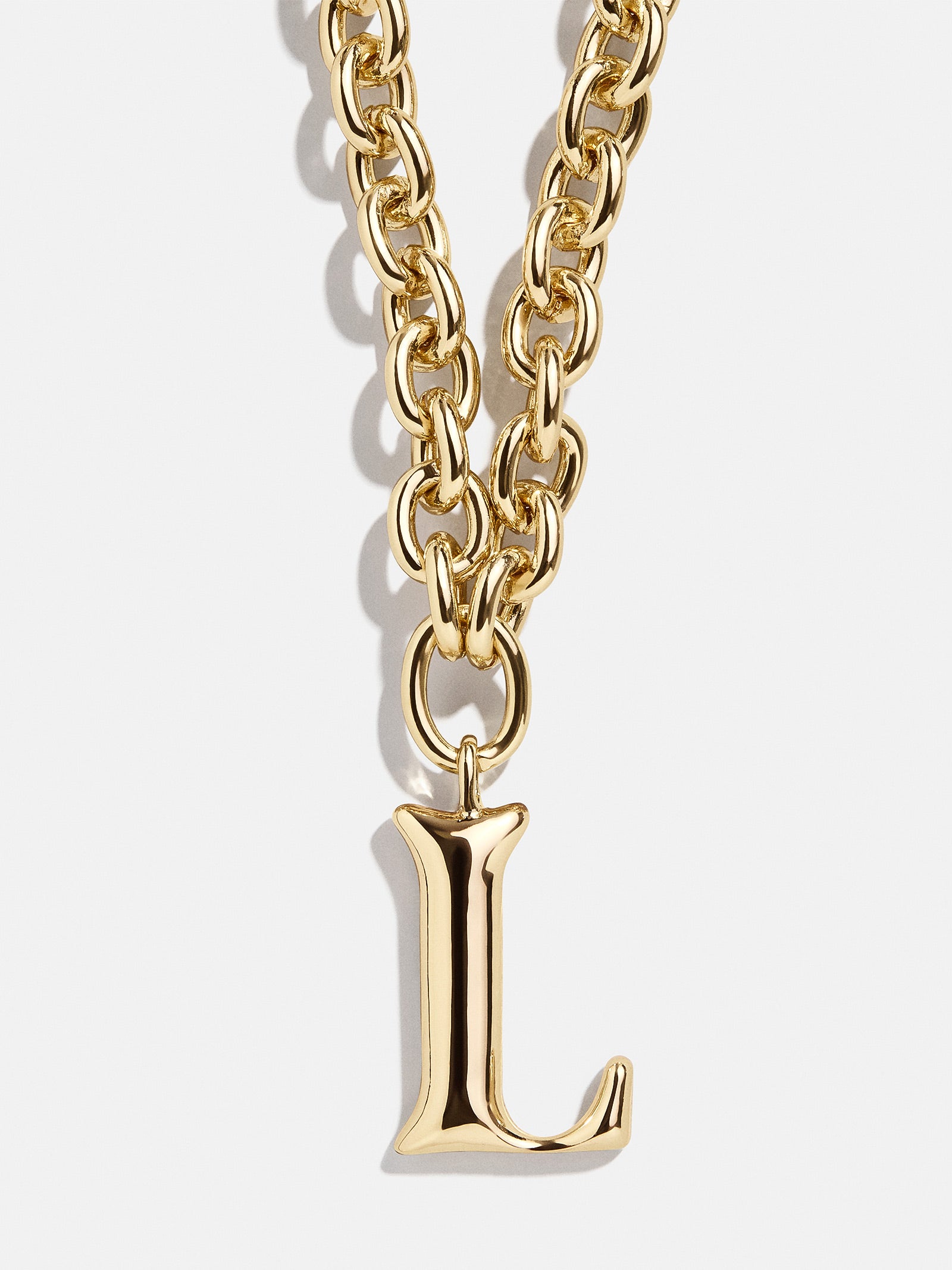 Chunky Charm Initial Necklace - Gold - Image 14