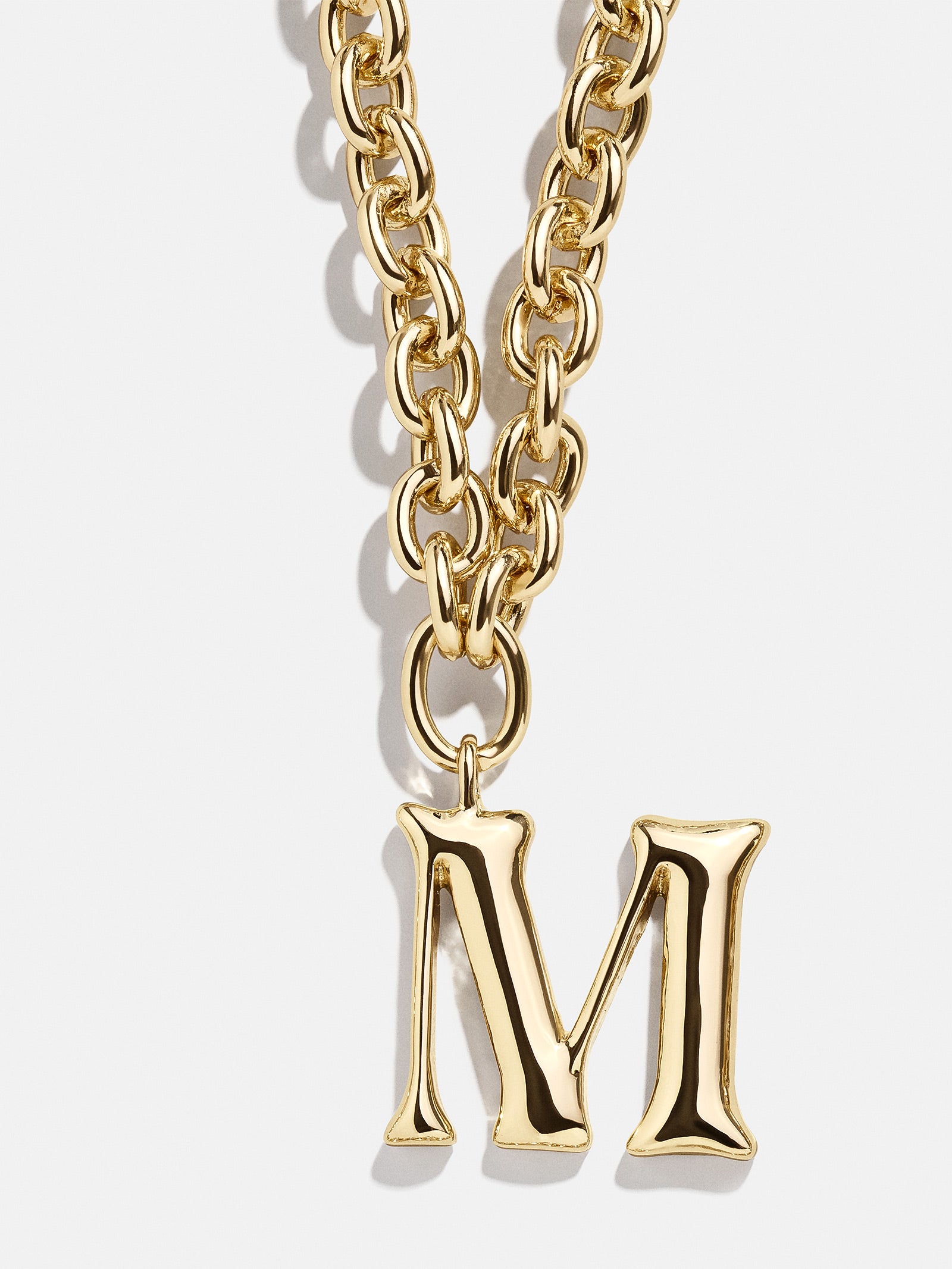 Chunky Charm Initial Necklace - Gold - Image 15
