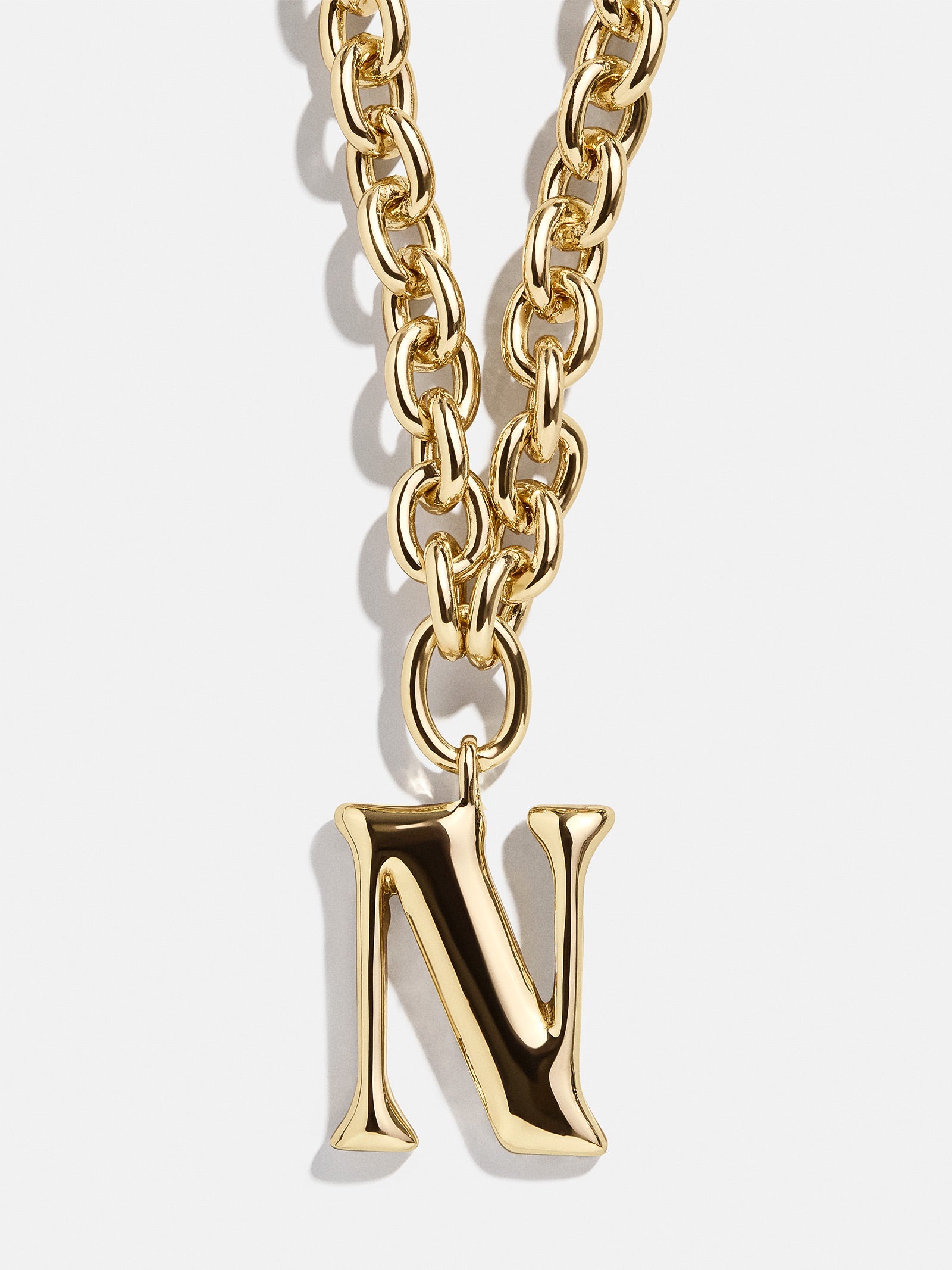 Chunky Charm Initial Necklace - Gold - Image 16