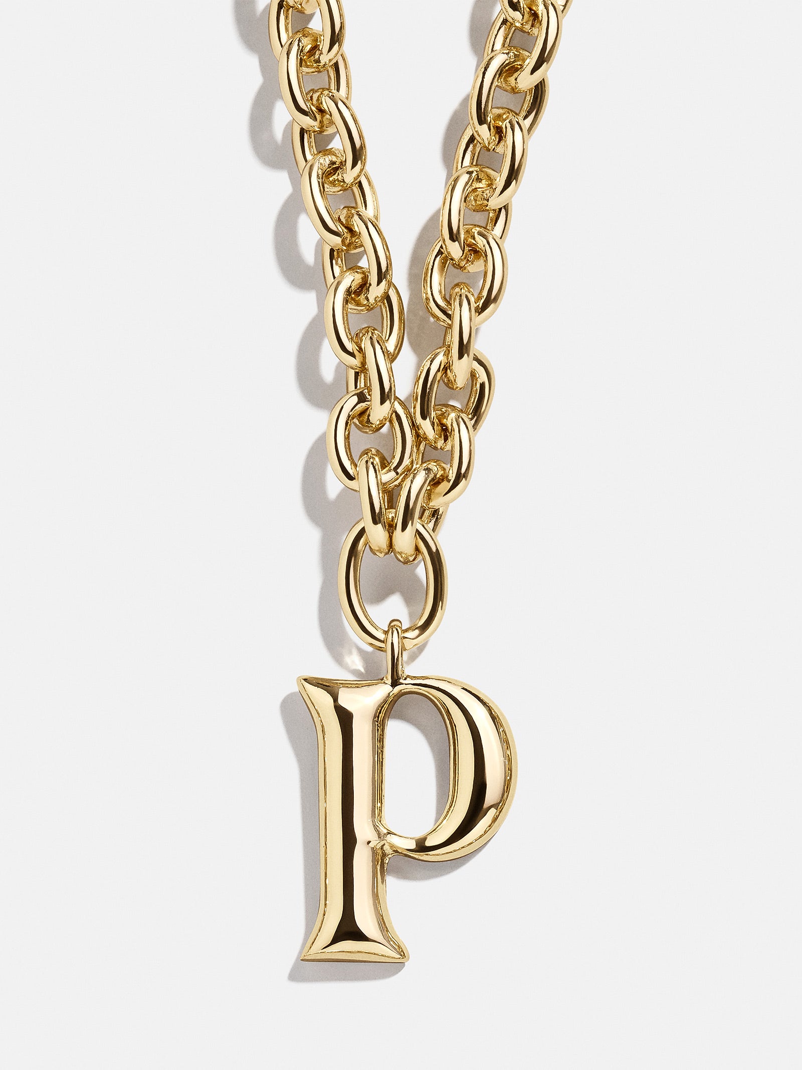 Chunky Charm Initial Necklace - Gold - Image 18