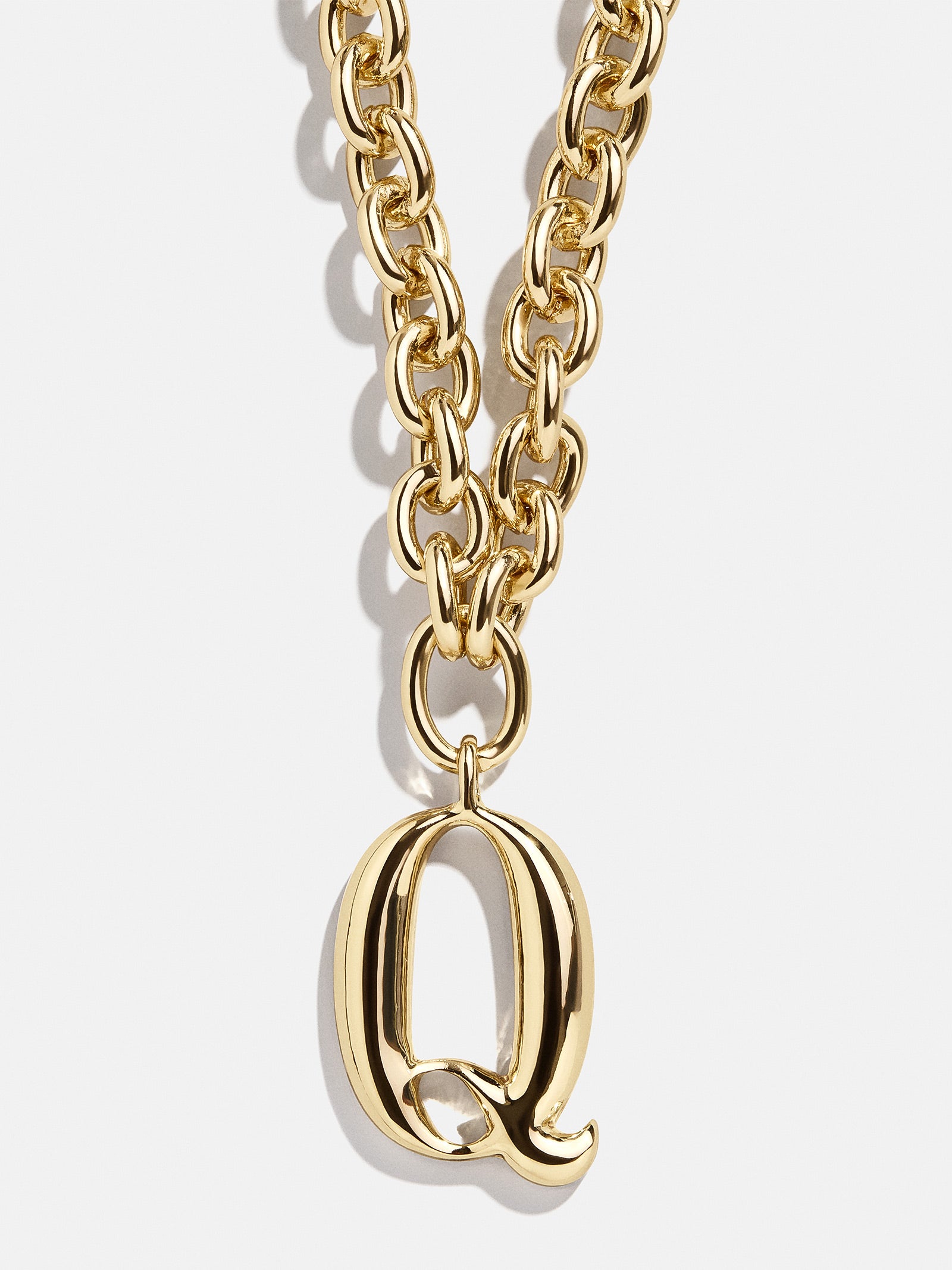 Chunky Charm Initial Necklace - Gold - Image 19