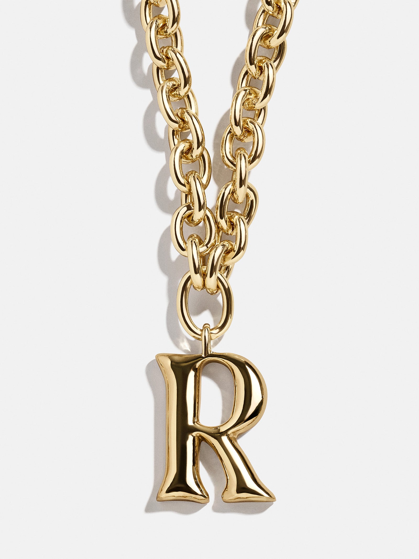 Chunky Charm Initial Necklace - Gold - Image 20