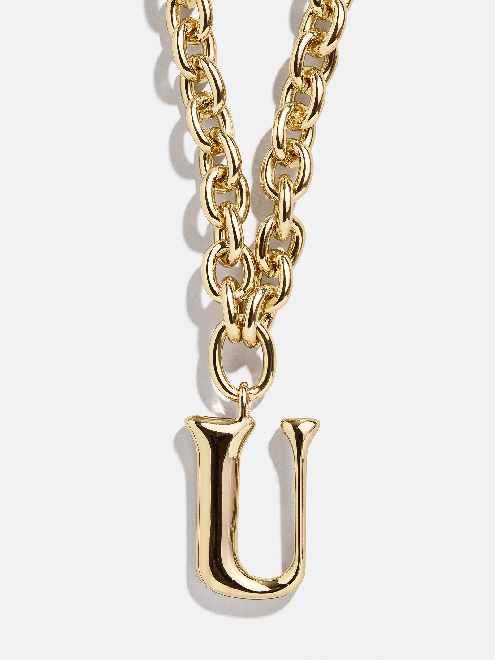 Chunky Charm Initial Necklace - Gold - Image 23