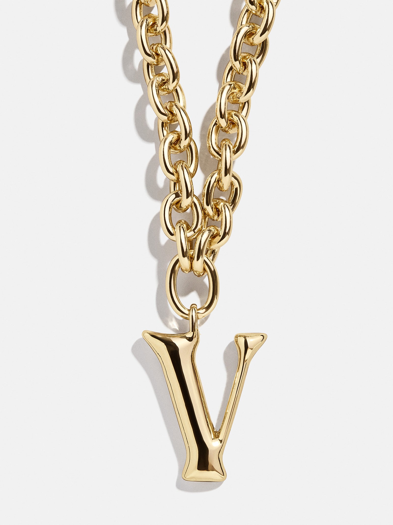Chunky Charm Initial Necklace - Gold - Image 24
