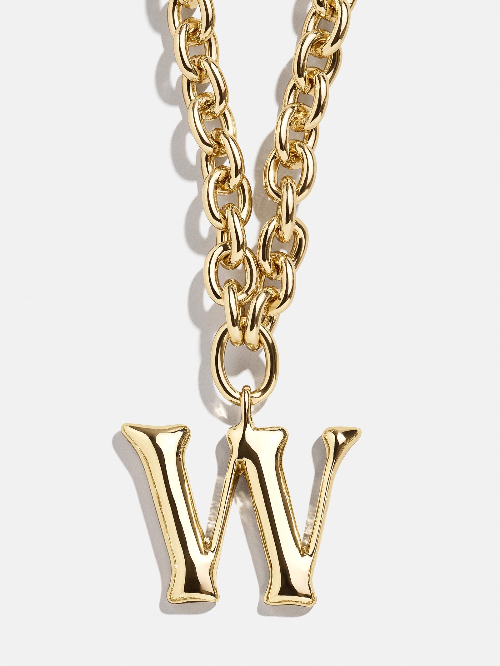 Chunky Charm Initial Necklace - Gold - Image 25