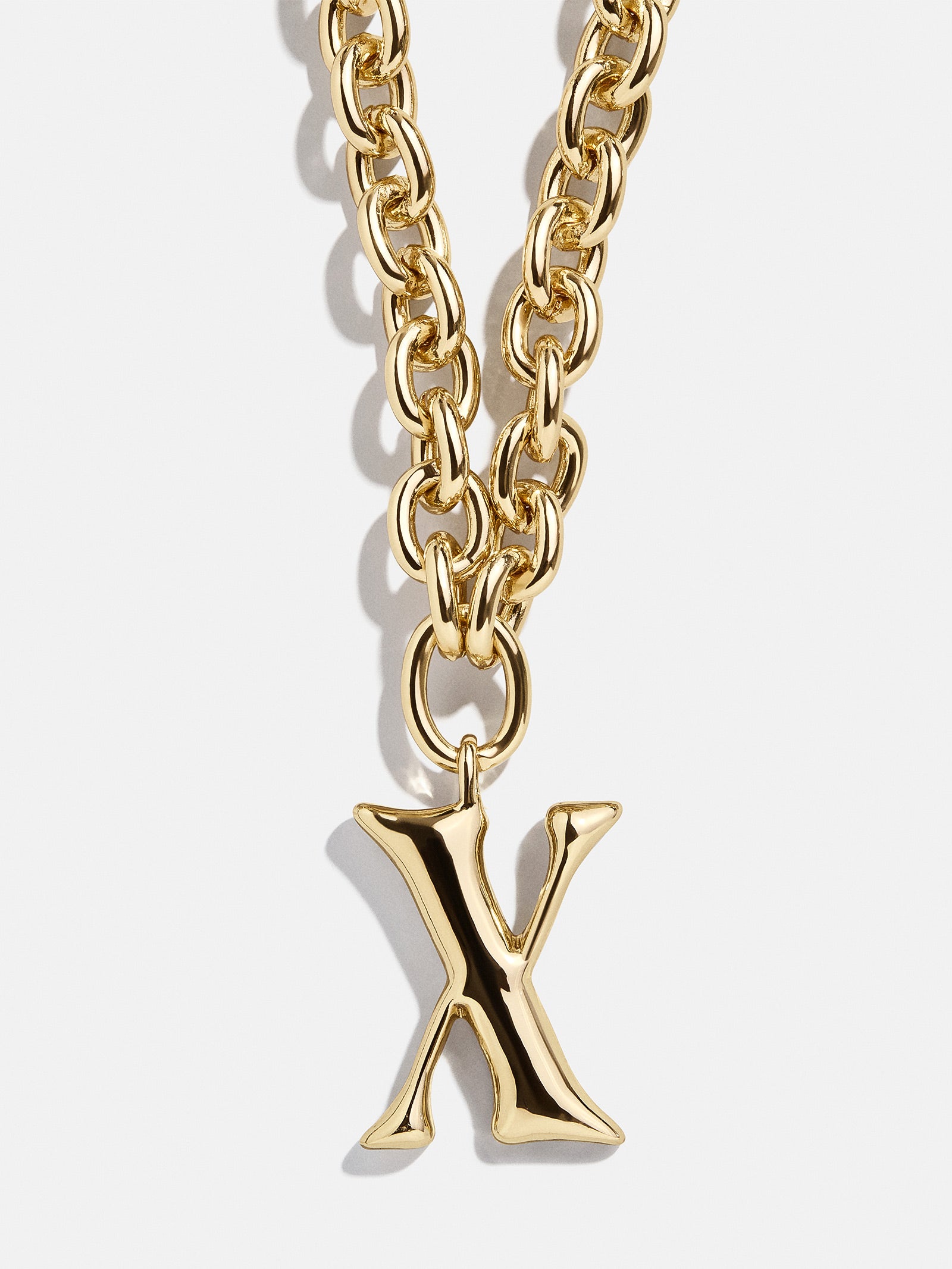 Chunky Charm Initial Necklace - Gold - Image 26