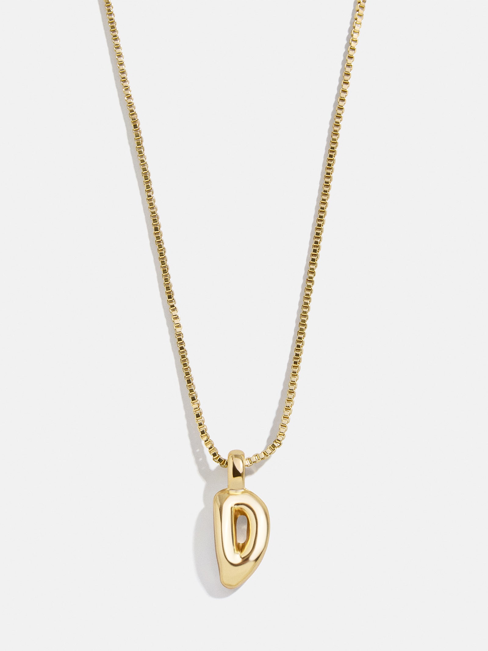 Gwen Mini Bubble Initial Necklace - Gold - Image 7